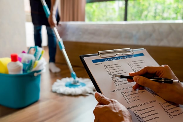 Staff Cleaning a Rental Property, Cleaning Checklist for Vacation Rental Cleaning Steps